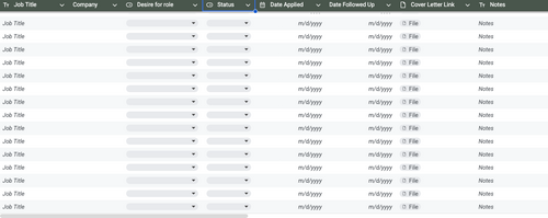 Best Job Searching Google Sheets Template